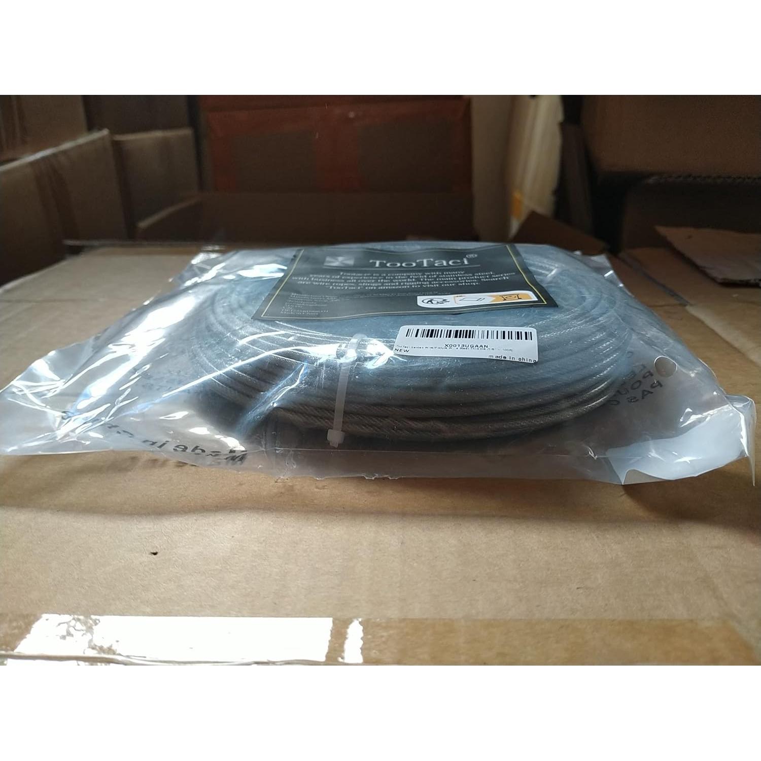 Kit de Cable de Alambre 3mm TooTaci, 30.48m Acero Inoxidable