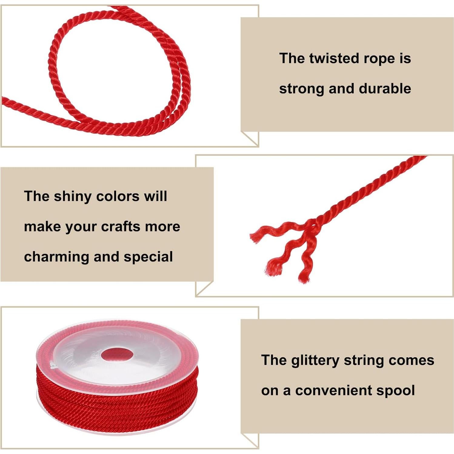 Cuerda Trenzada de Nylon Rebower 3mm x 7m Color Rojo