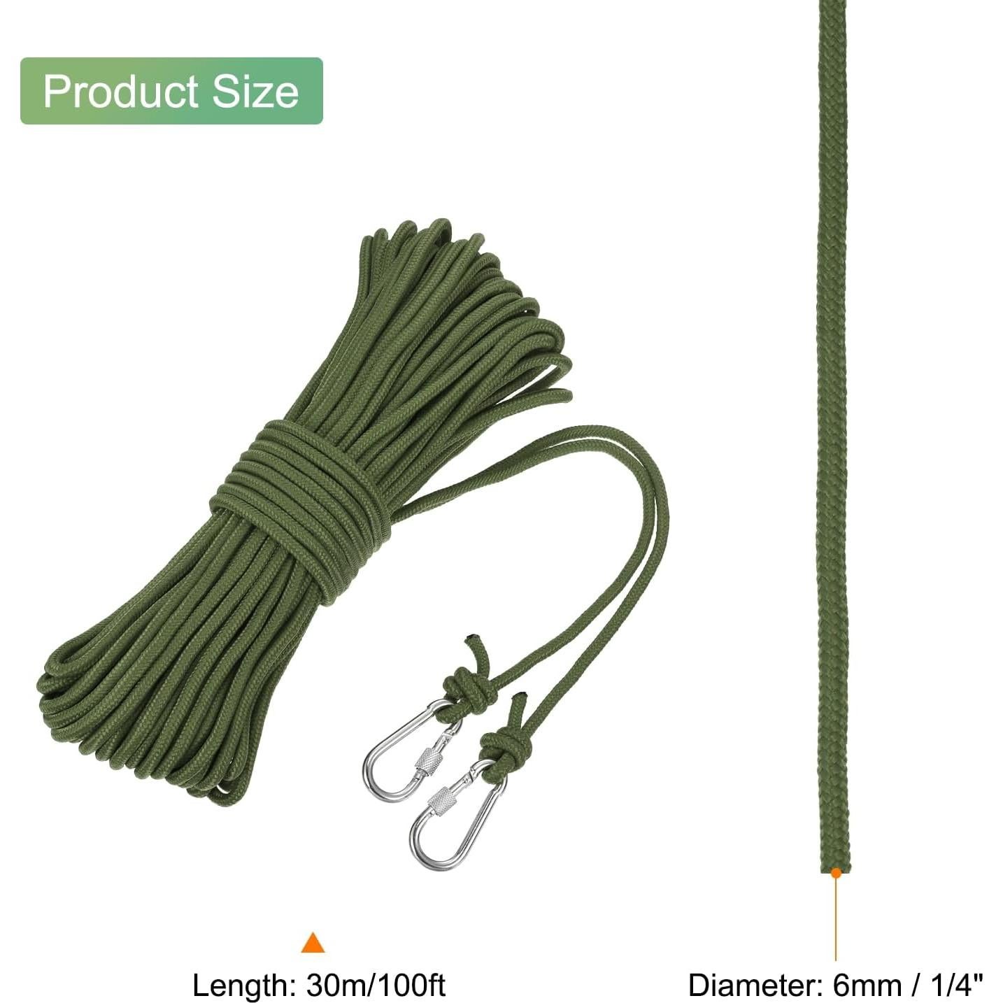 Cuerda de Anclaje Polipropileno Trenzada MECCANIXITY 30m 6mm Verde