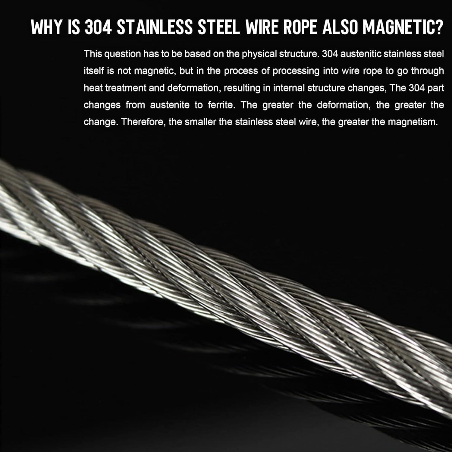 Cuerda de Alambre de Acero Inoxidable 304 100m 1.59mm 166kg