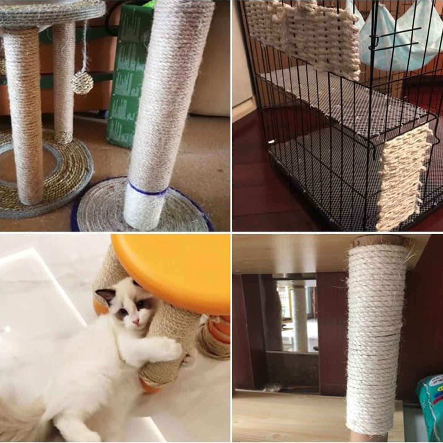 Cuerda de Sisal Natural 5mm x 100m para Rascador de Gato