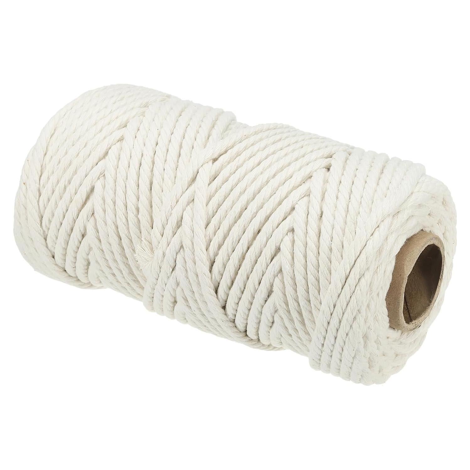 Cuerda de Algodón Natural PATIKIL 55 m x 6 mm Beige Multiusos