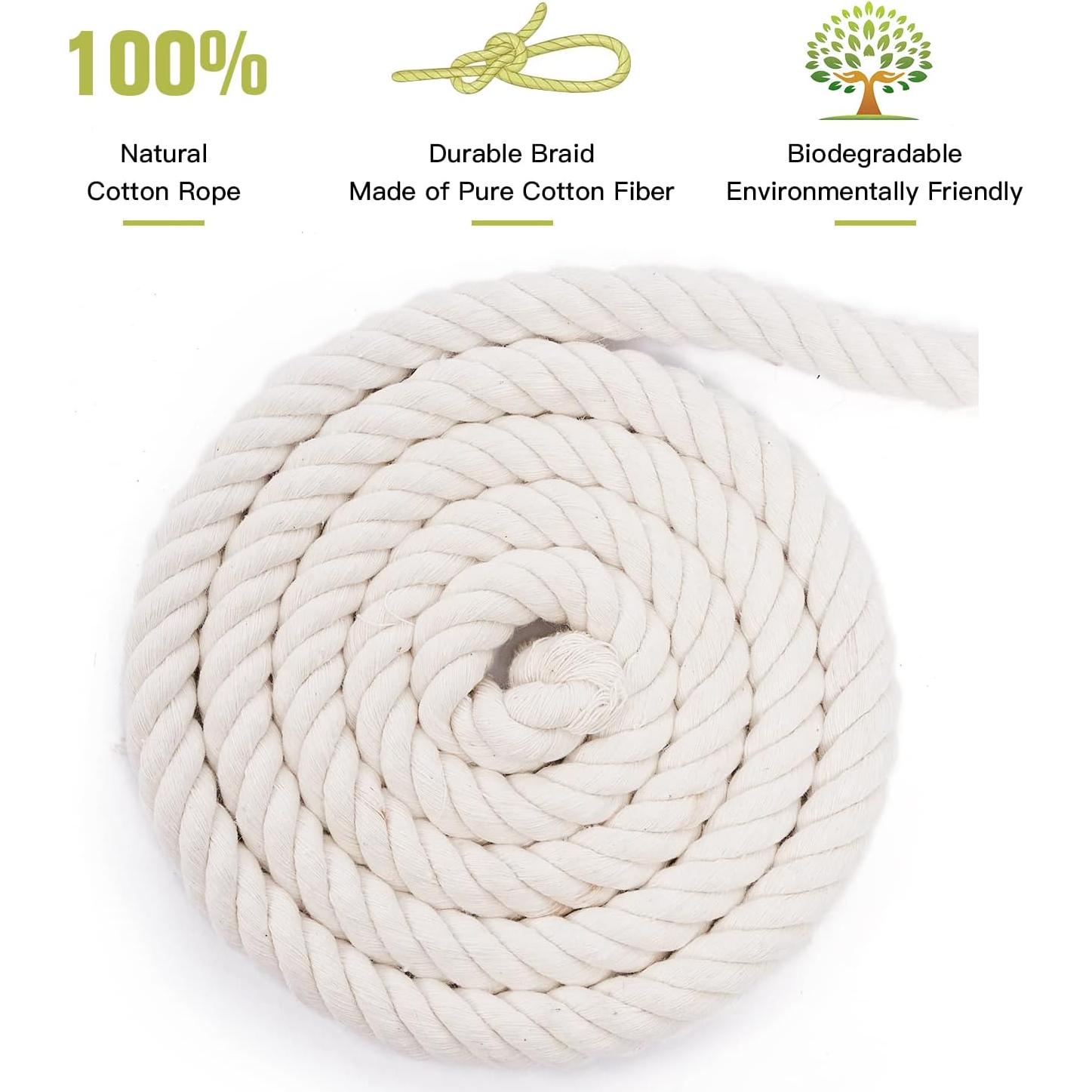 Cuerda de Algodón Natural 1.9 cm x 30.5 m XINSHUNCAN