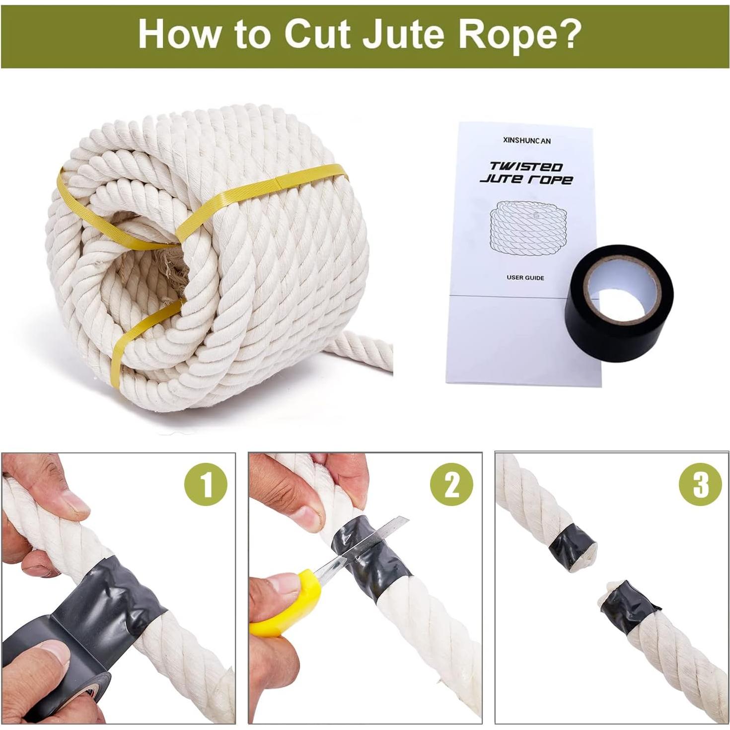 Cuerda de Algodón Natural 1.9 cm x 30.5 m XINSHUNCAN