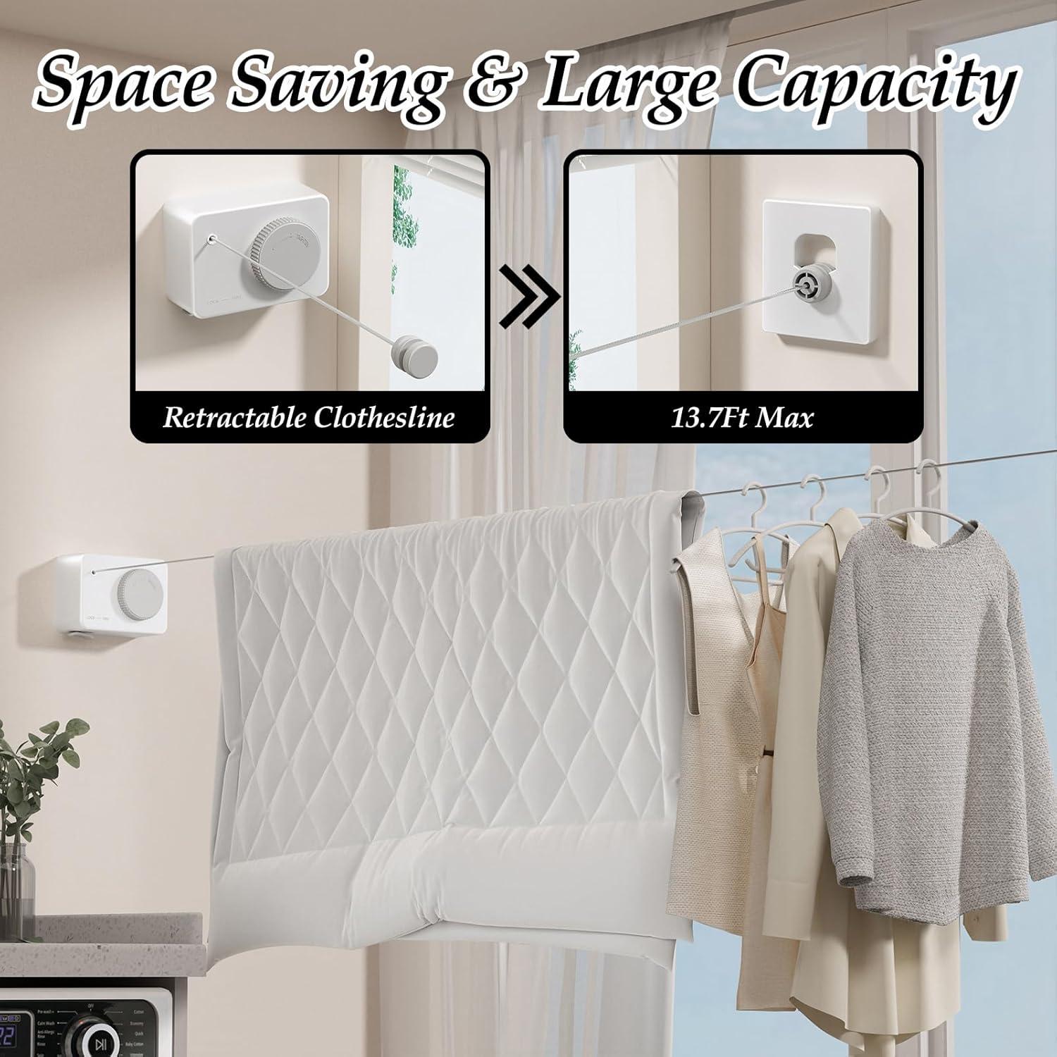 Cuerda de Ropa Retráctil Danpoo 4.2m Acero Inoxidable