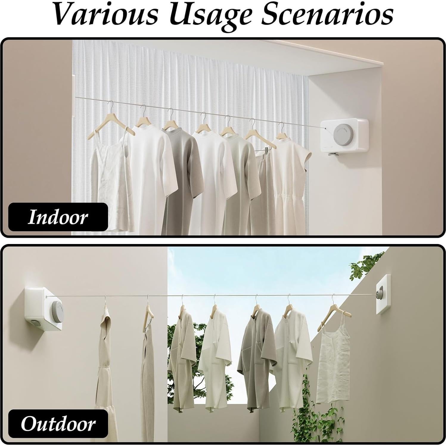 Cuerda de Ropa Retráctil Danpoo 4.2m Acero Inoxidable