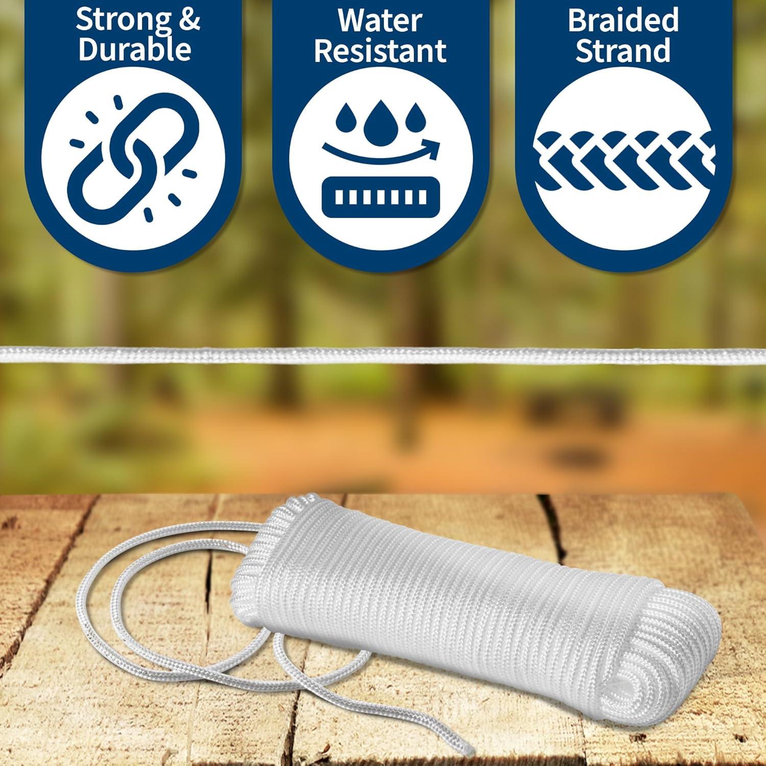 Cuerda de Nylon Trenzada MeasuPro 3/16" x 30.48m Multiusos