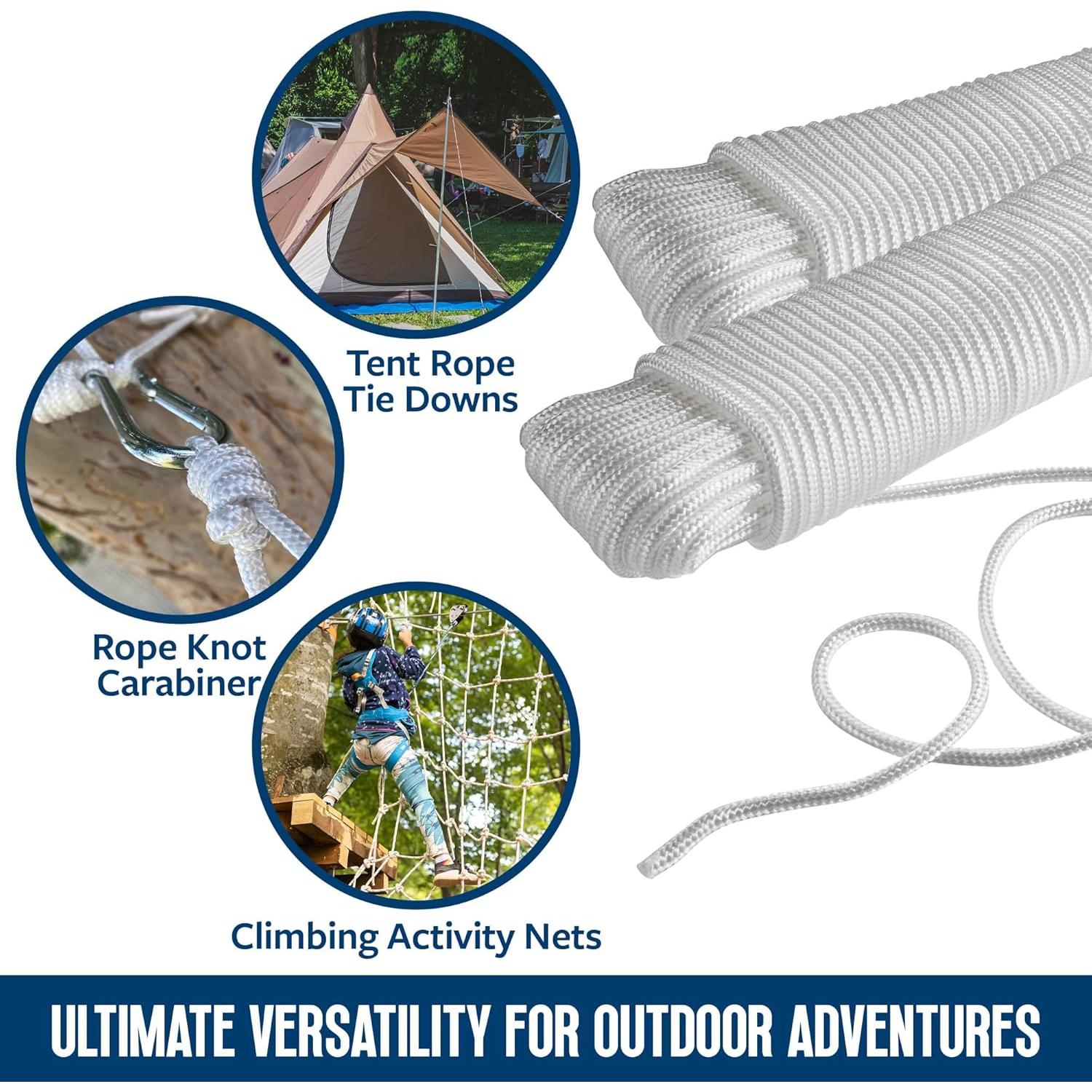 Cuerda de Nylon Trenzada MeasuPro 3/16" x 30.48m Multiusos