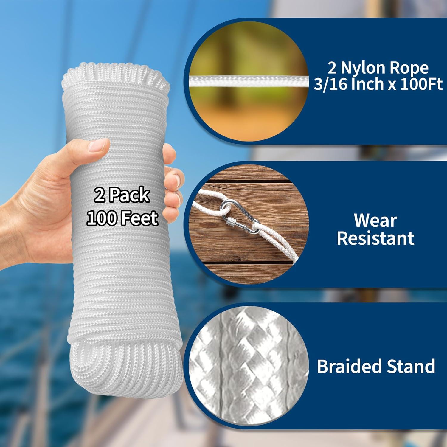 Cuerda de Nylon Trenzada MeasuPro 3/16" x 30.48m Multiusos