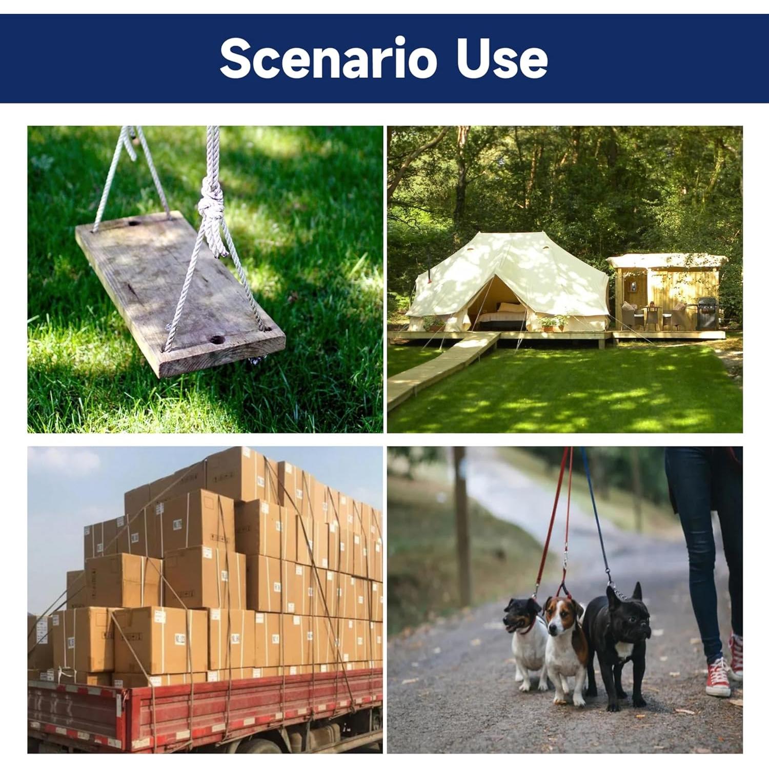 Cuerda de Rigging de Poliéster 1/2" 150 Pies Elfinrm Naranja