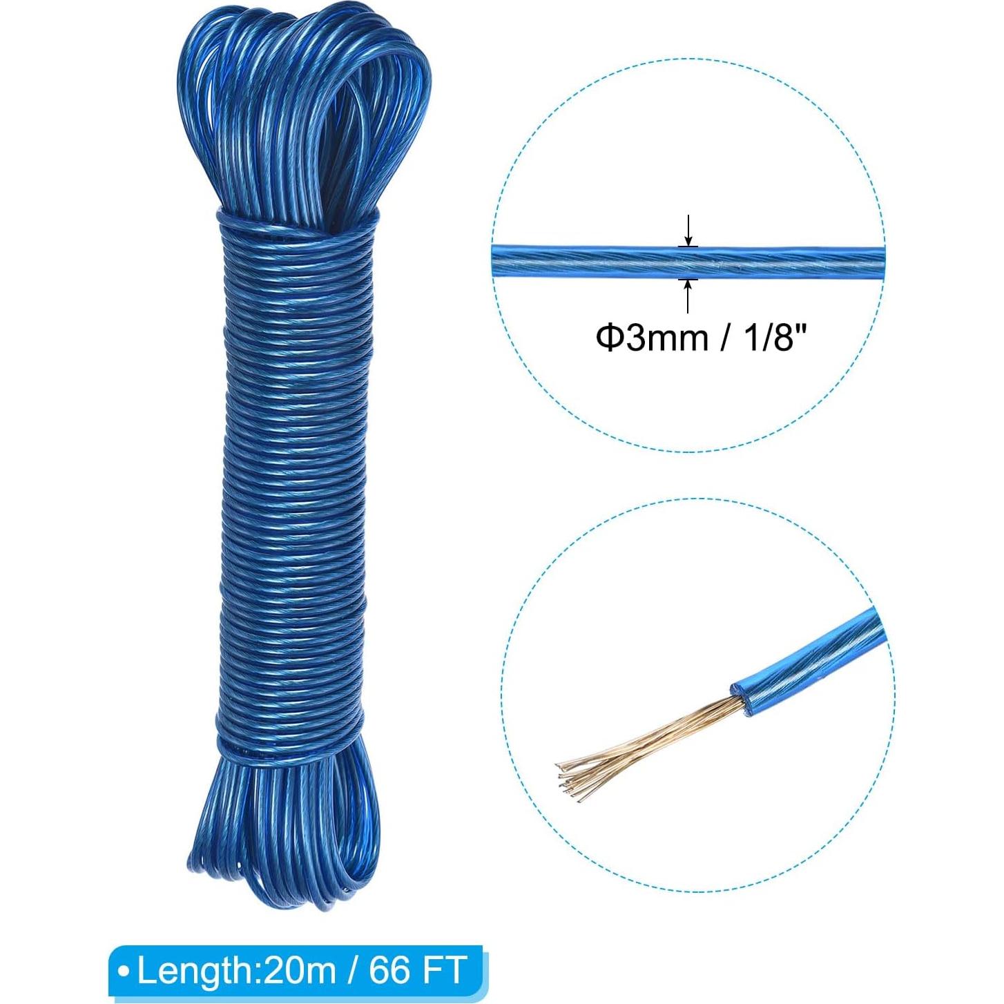 Cuerda para Ropa PATIKIL 3mm x 20m Recubierta de Plástico