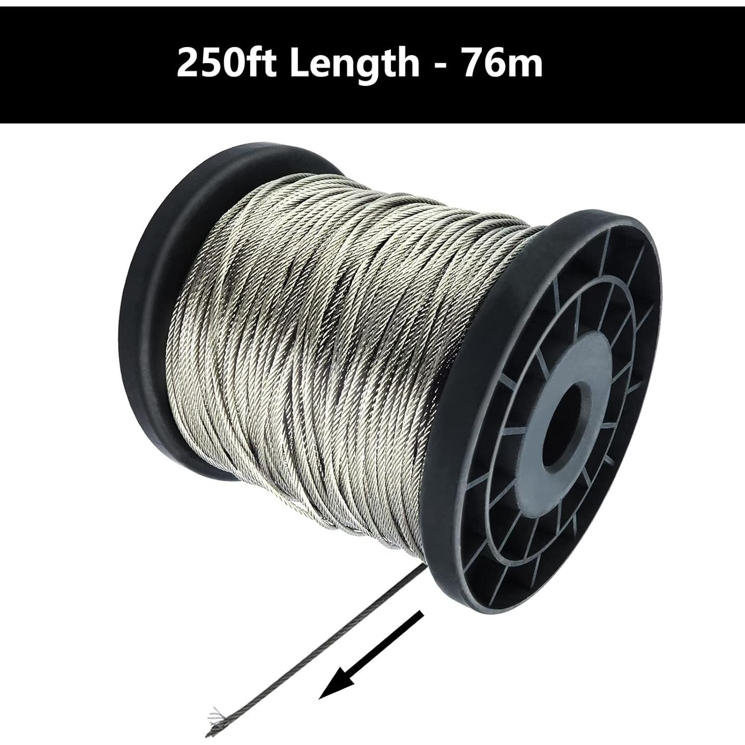 Cable de Alambre de Acero Inoxidable TOCESS 250m 368lbs