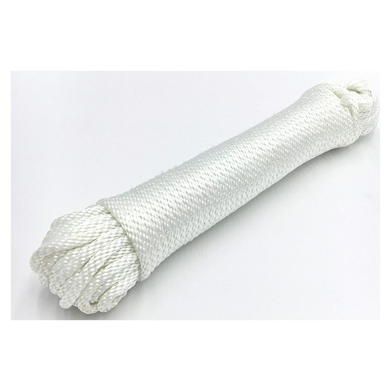 Cuerda de Nylon Trenzado Sólido Gran Blanco 6mm x 15m