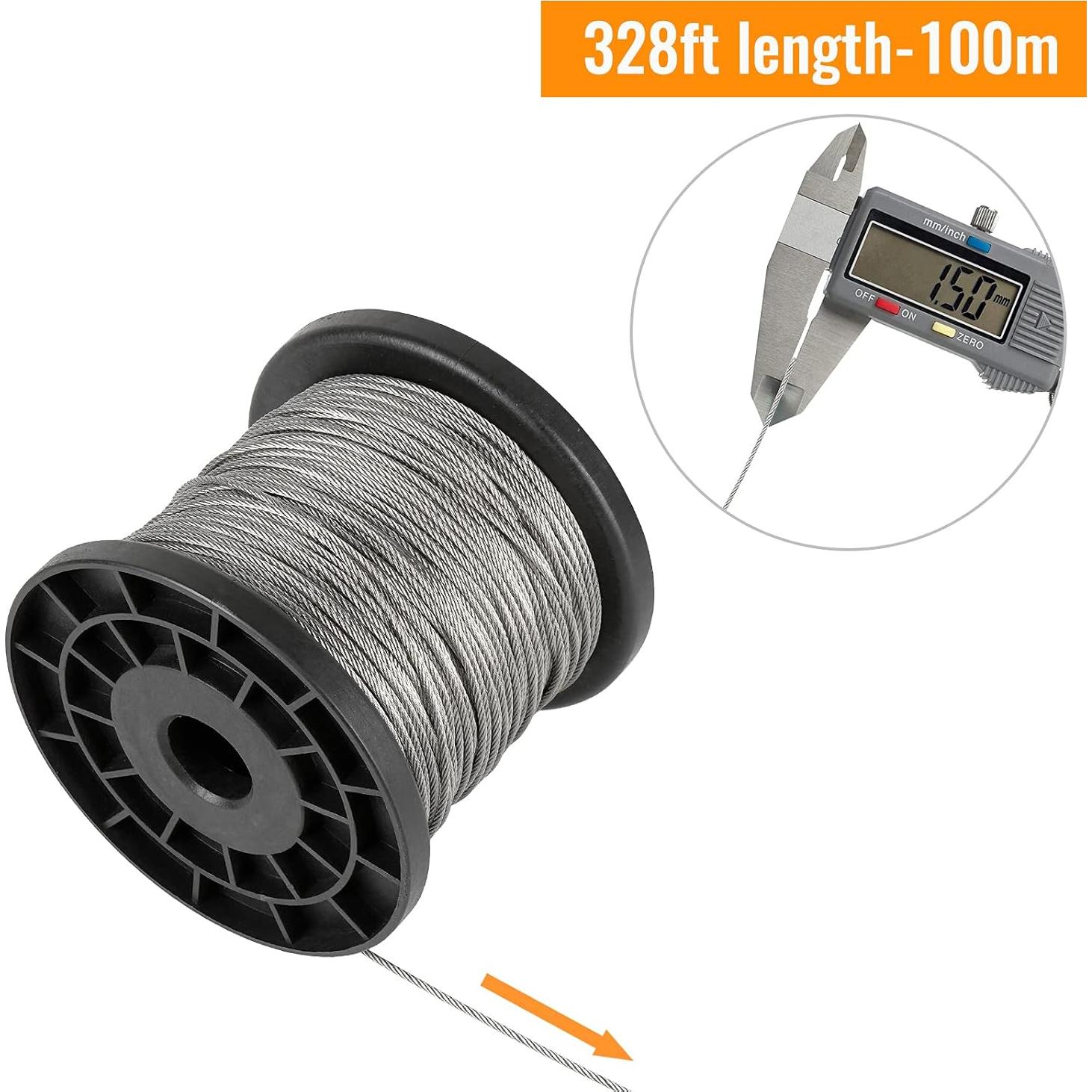 Cable de Alambre de Acero Inoxidable 304 1.5 mm 100 m 166 kg