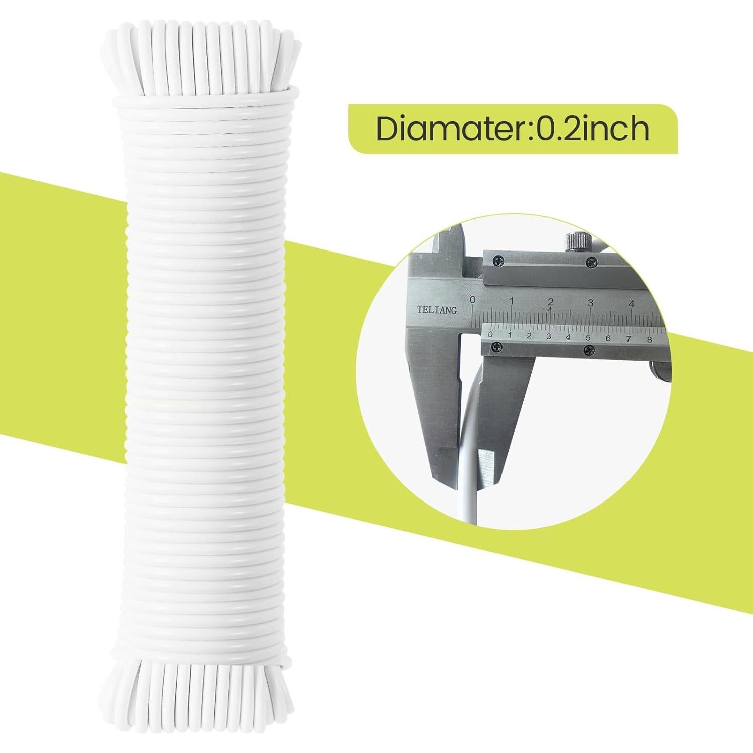 Cuerda de Ropa SDLTHR 100 pies (30.48 m) Plástico Reforzada