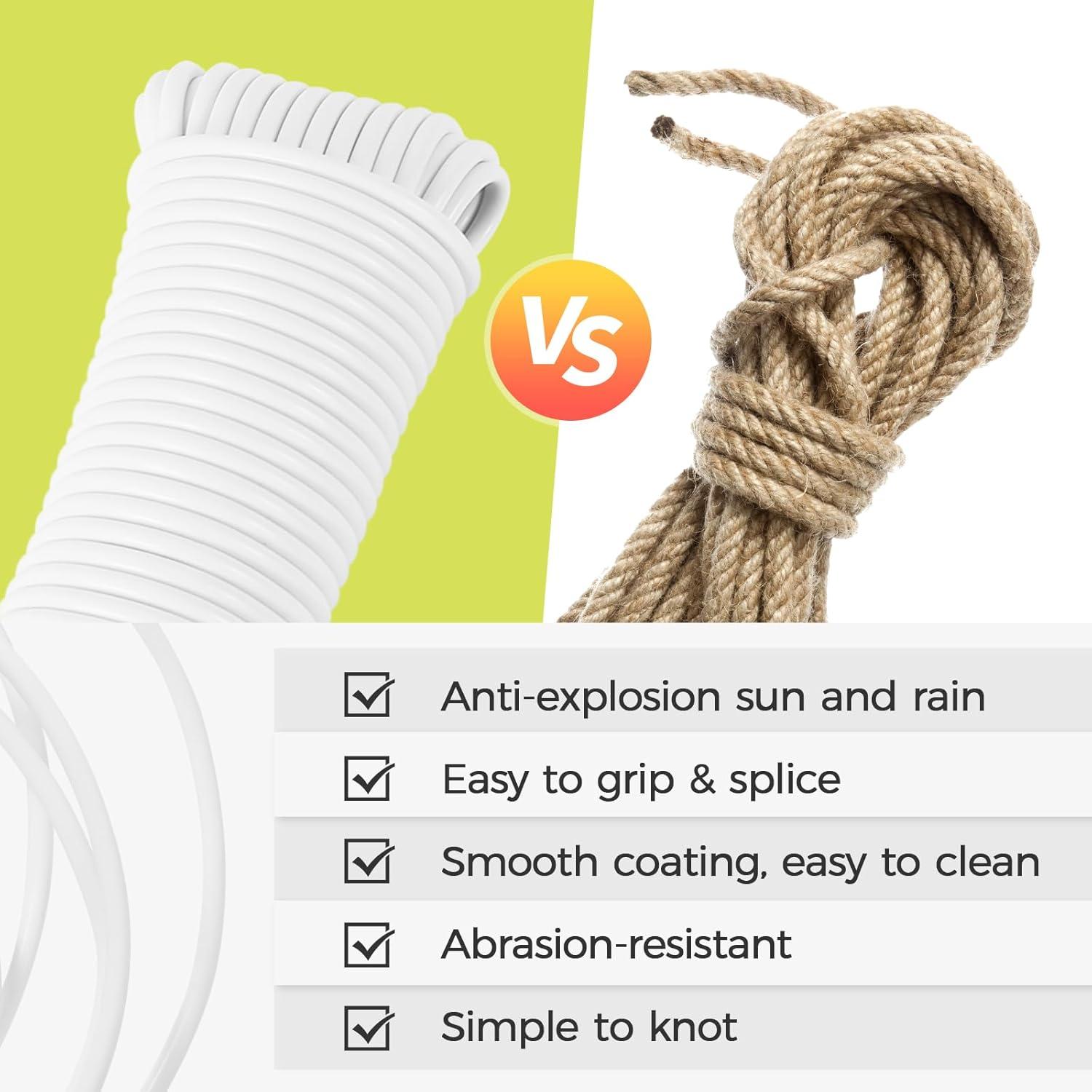 Cuerda de Ropa SDLTHR 100 pies (30.48 m) Plástico Reforzada