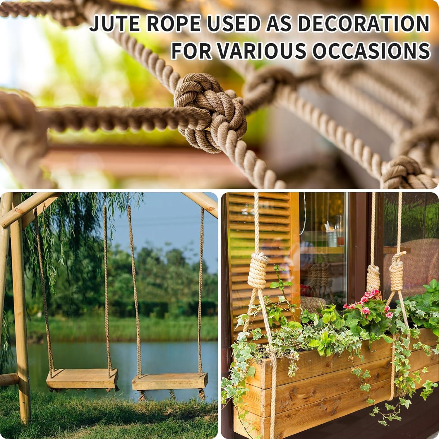 Cuerda de yute URBANVISTA 15.24 m 2.54 cm para manualidades