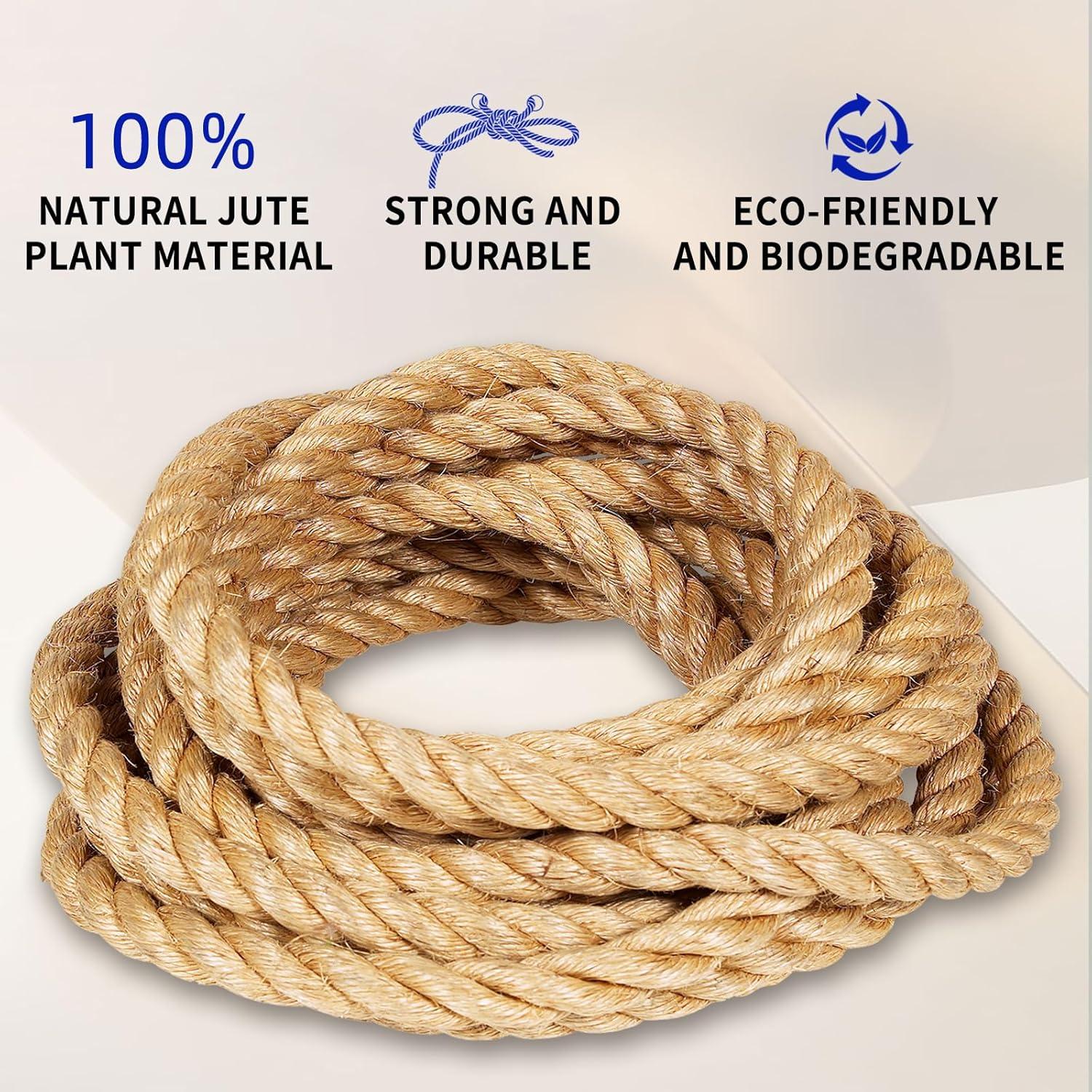 Cuerda de yute URBANVISTA 15.24 m 2.54 cm para manualidades