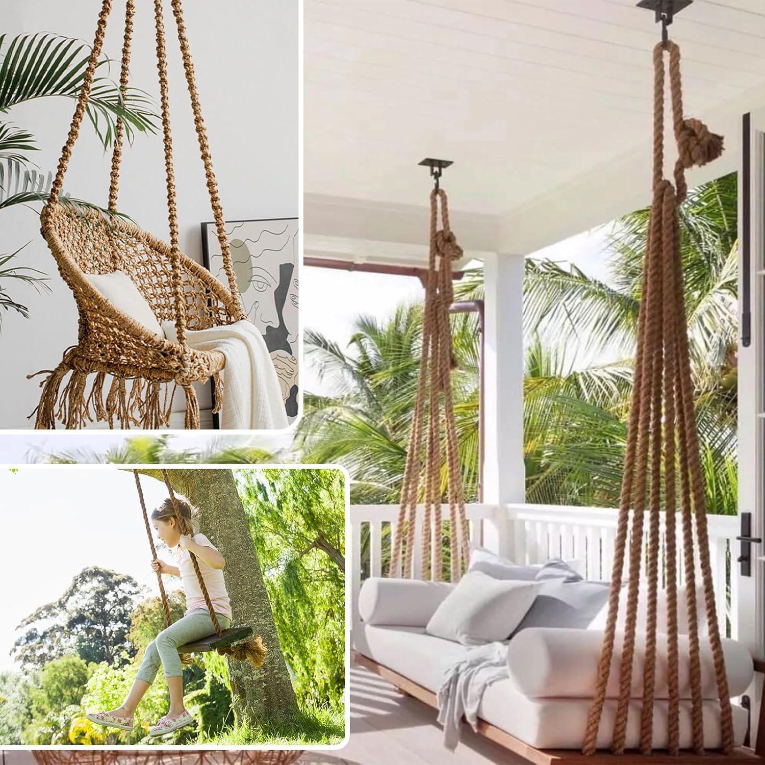 Cuerda de yute Kweetle 1 pulgada x 15.24 m alta resistencia