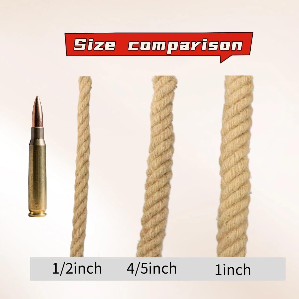 Cuerda de yute trenzada RIVERLIN 30.48m 1.27cm alta resistencia