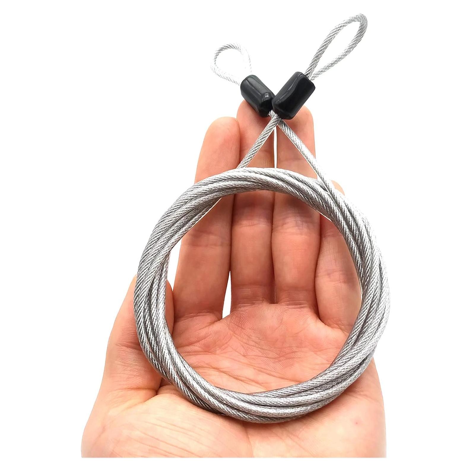 Cable de Acero Trenzado WANLIAN 2.0 m con Doble Anillo