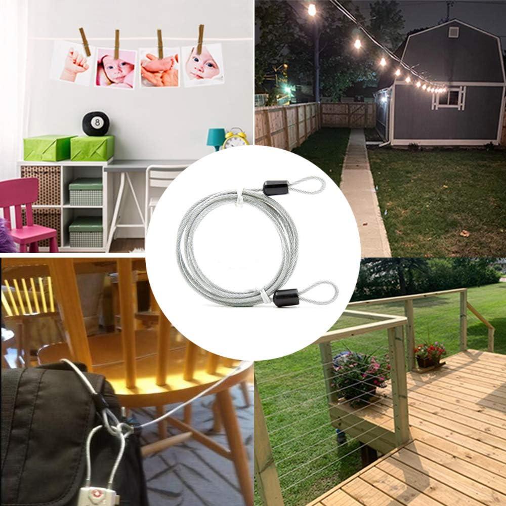 Cable de Acero Trenzado WANLIAN 2.0 m con Doble Anillo