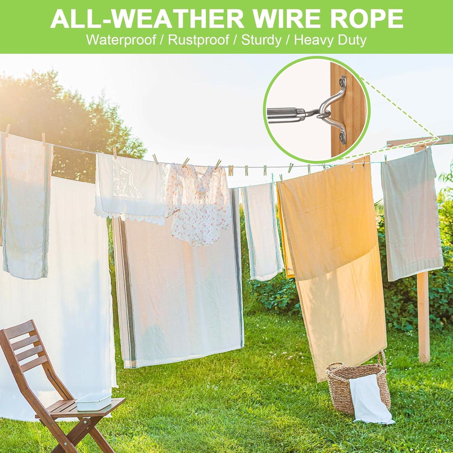 Kit de Cable de Acero Inoxidable MAPVOLUT 36.58m 1.59mm con Tensores