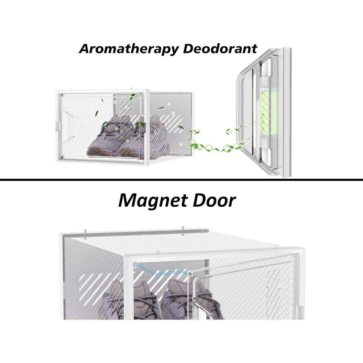 Organizador de Zapatos SIMPDIY 12 Piezas Apilables 34L Blanco