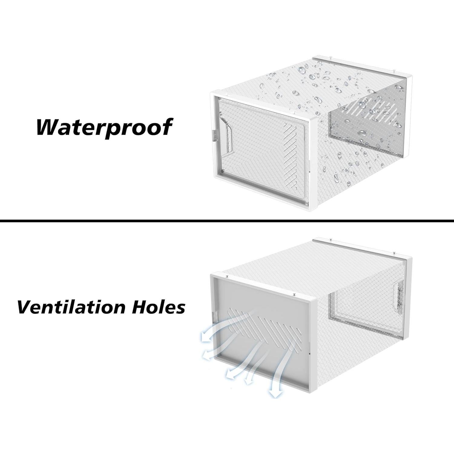 Organizador de Zapatos SIMPDIY 12 Piezas Apilables 34L Blanco