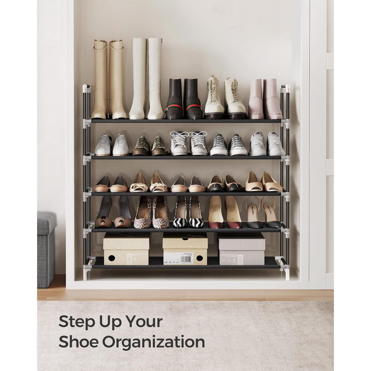 Estante para Zapatos SONGMICS 5 Niveles Negro 38.8"