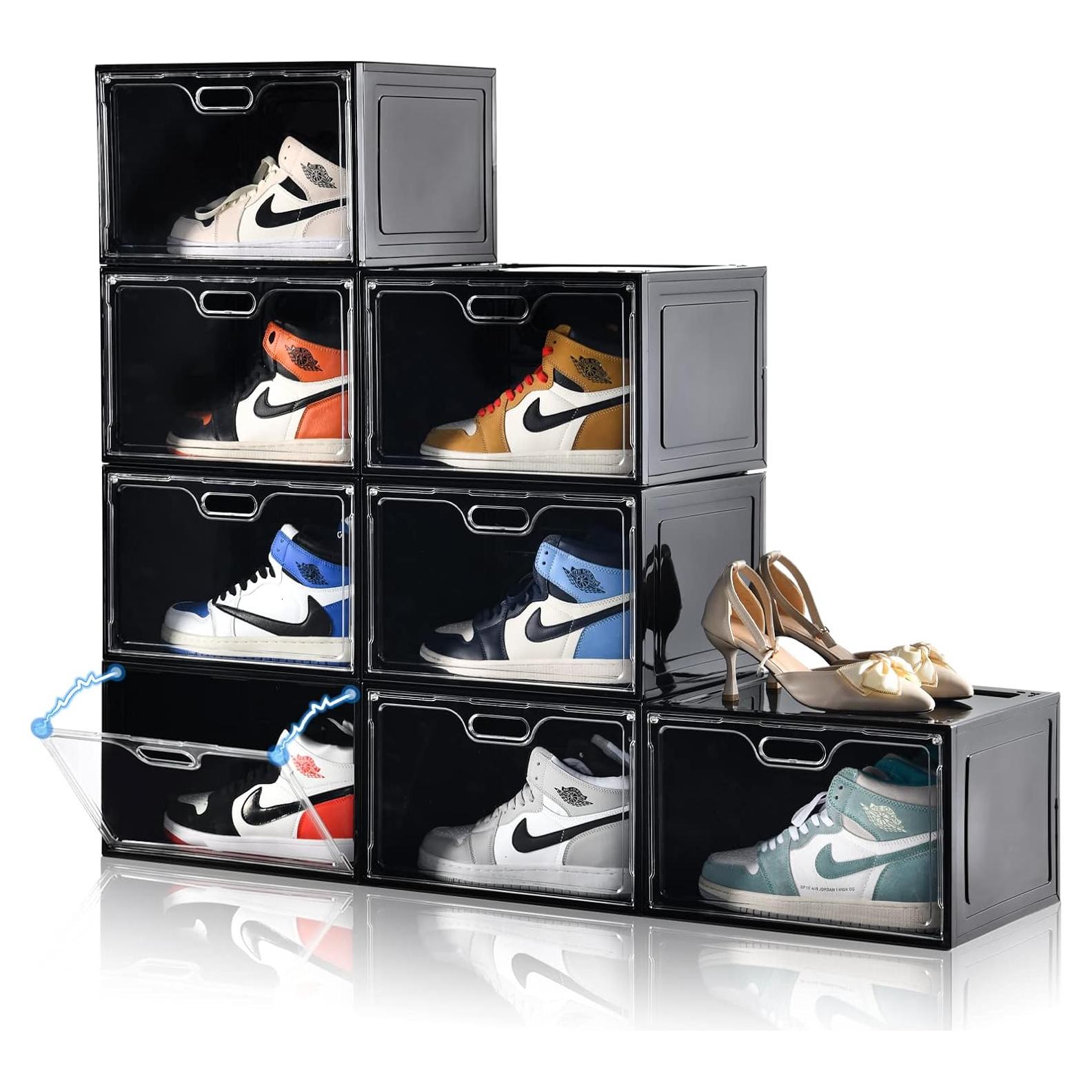 Organizador de Zapatos Amllas - 8 Cajas Apilables Transparentes