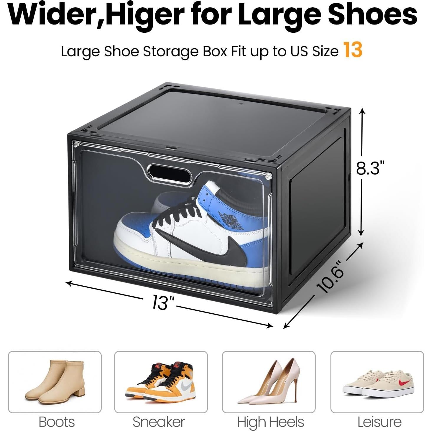 Organizador de Zapatos Amllas - 8 Cajas Apilables Transparentes