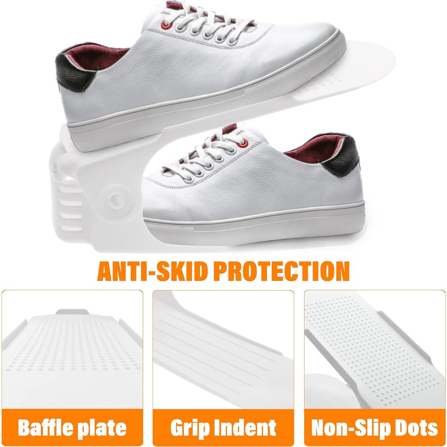 Organizador de Zapatos LEIMO, Paquete de 20, Doble Capa Ajustable