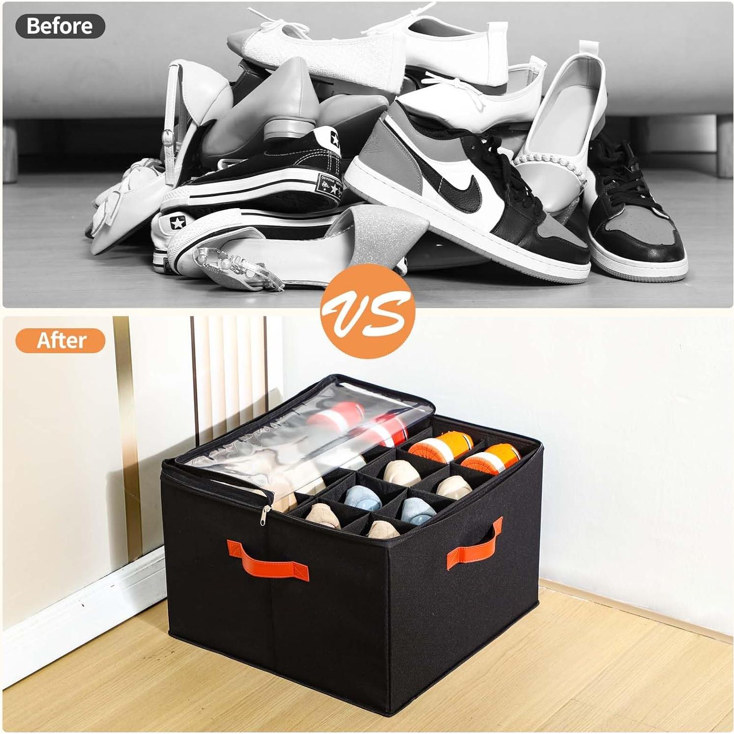 Organizador de Zapatos INSTY 2 Paquetes Negro 32 Pares Ajustable