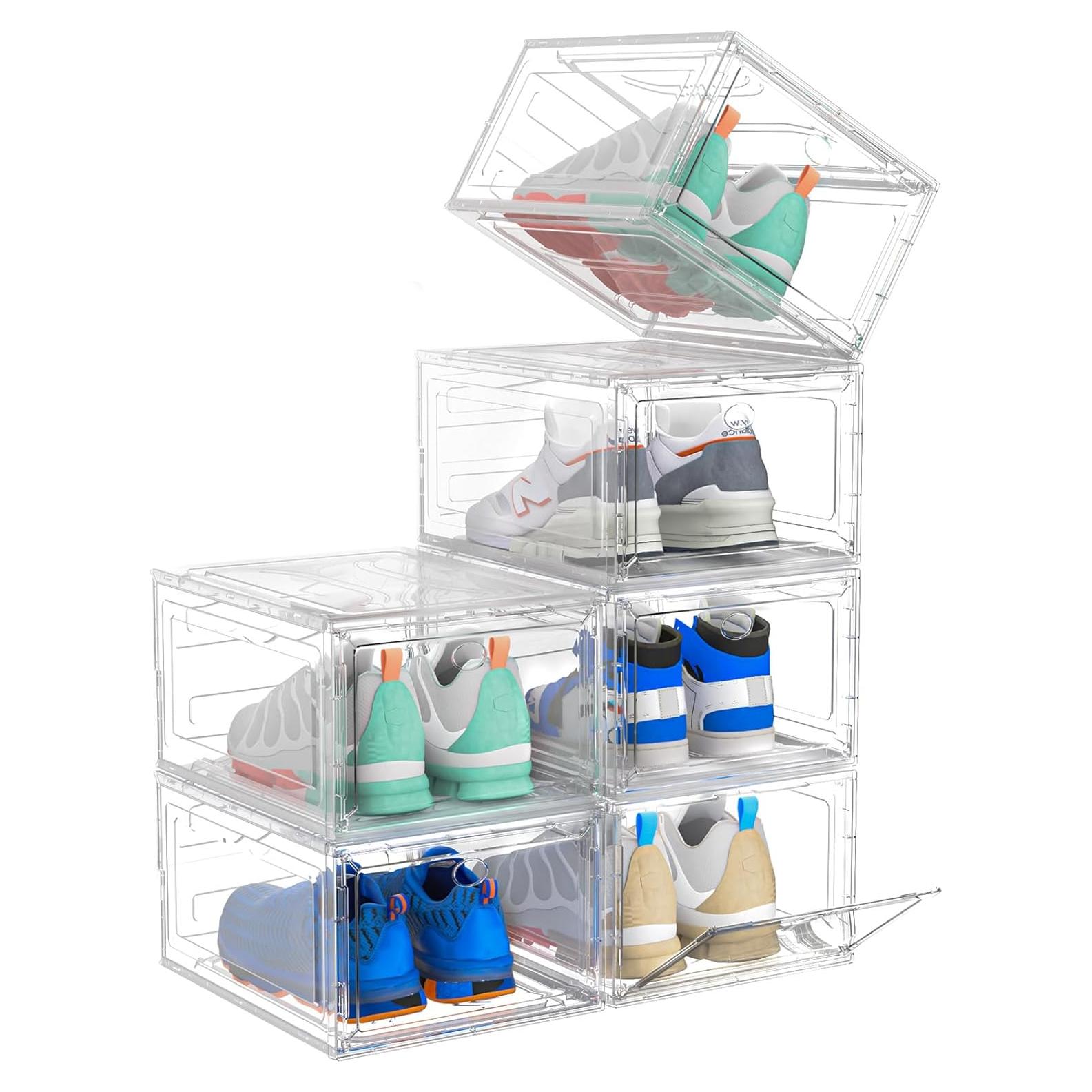 Organizador de Zapatos ARSTPEOE 6 Paquetes Plástico Blanco