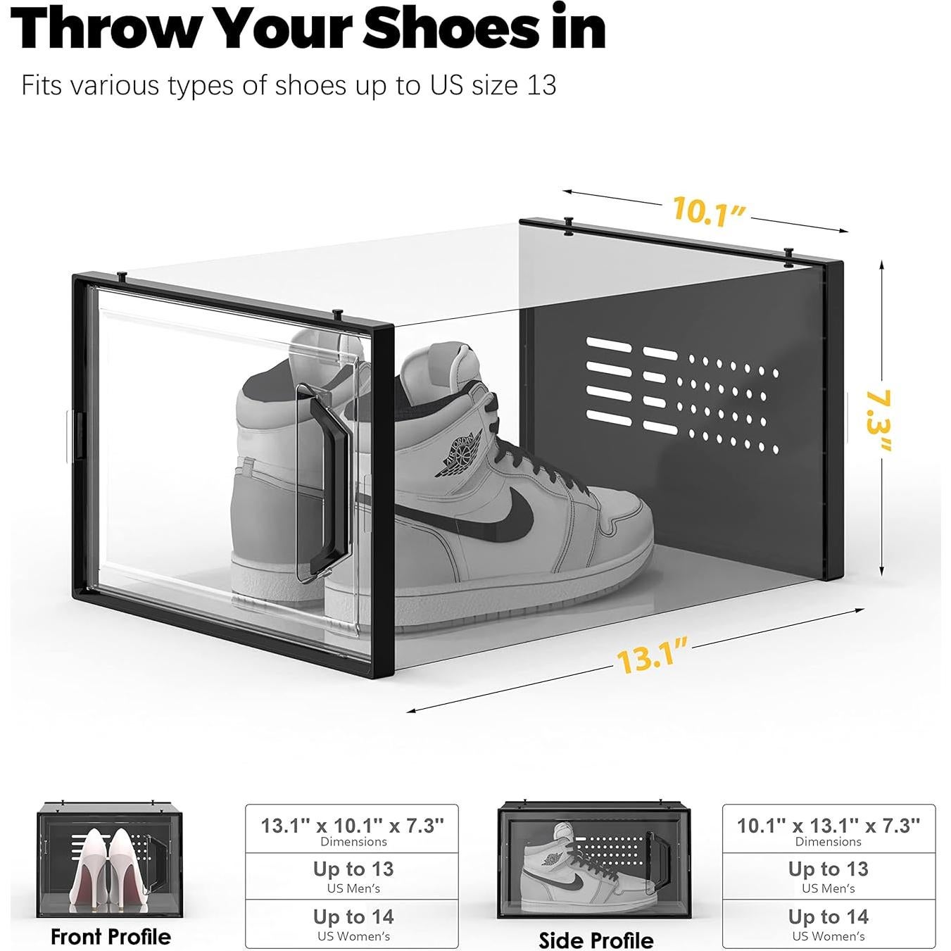 Caja de Almacenamiento de Zapatos VERANO XX-Grande 12 Piezas