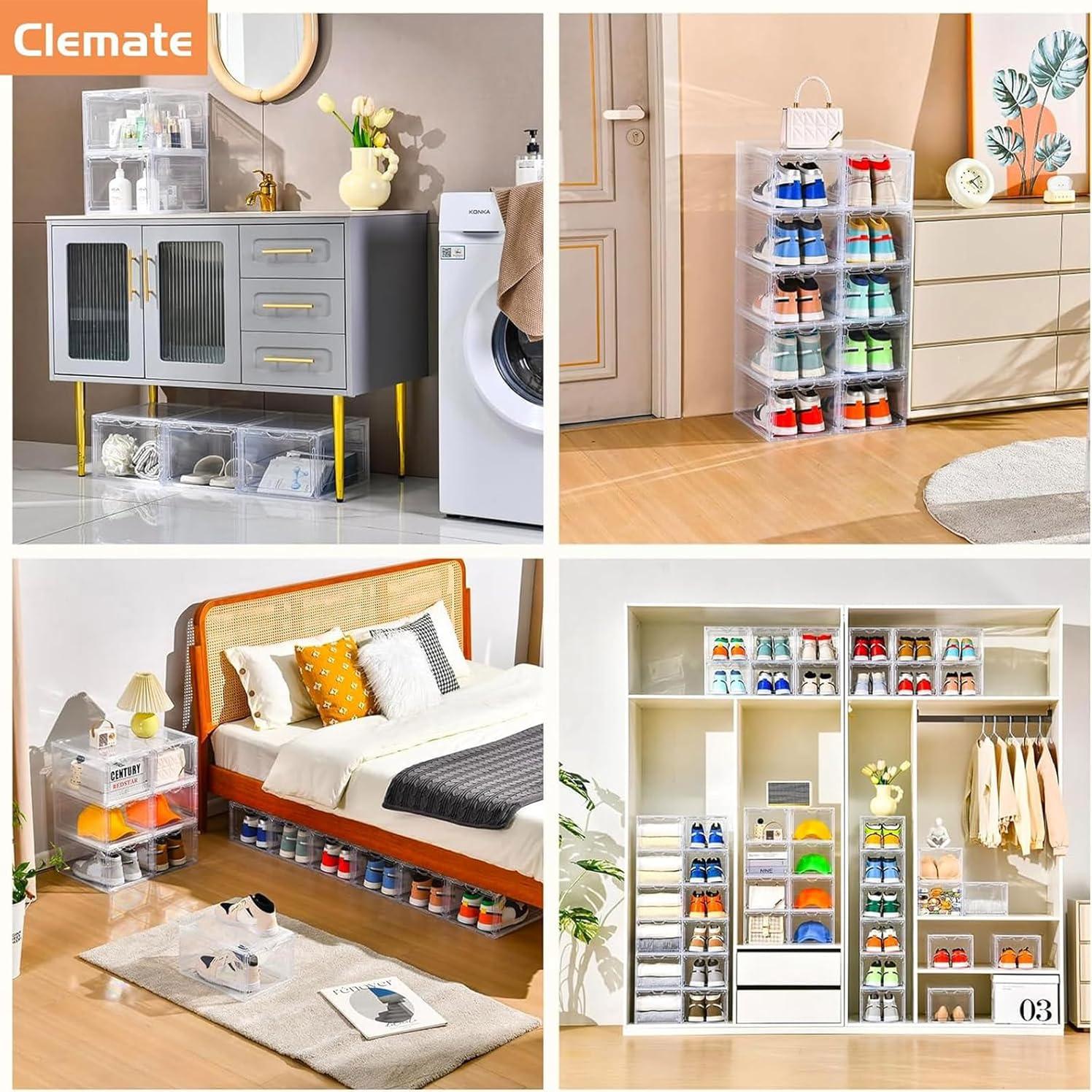 Clemate Caja de Almacenamiento de Zapatos X-Large 8 Piezas