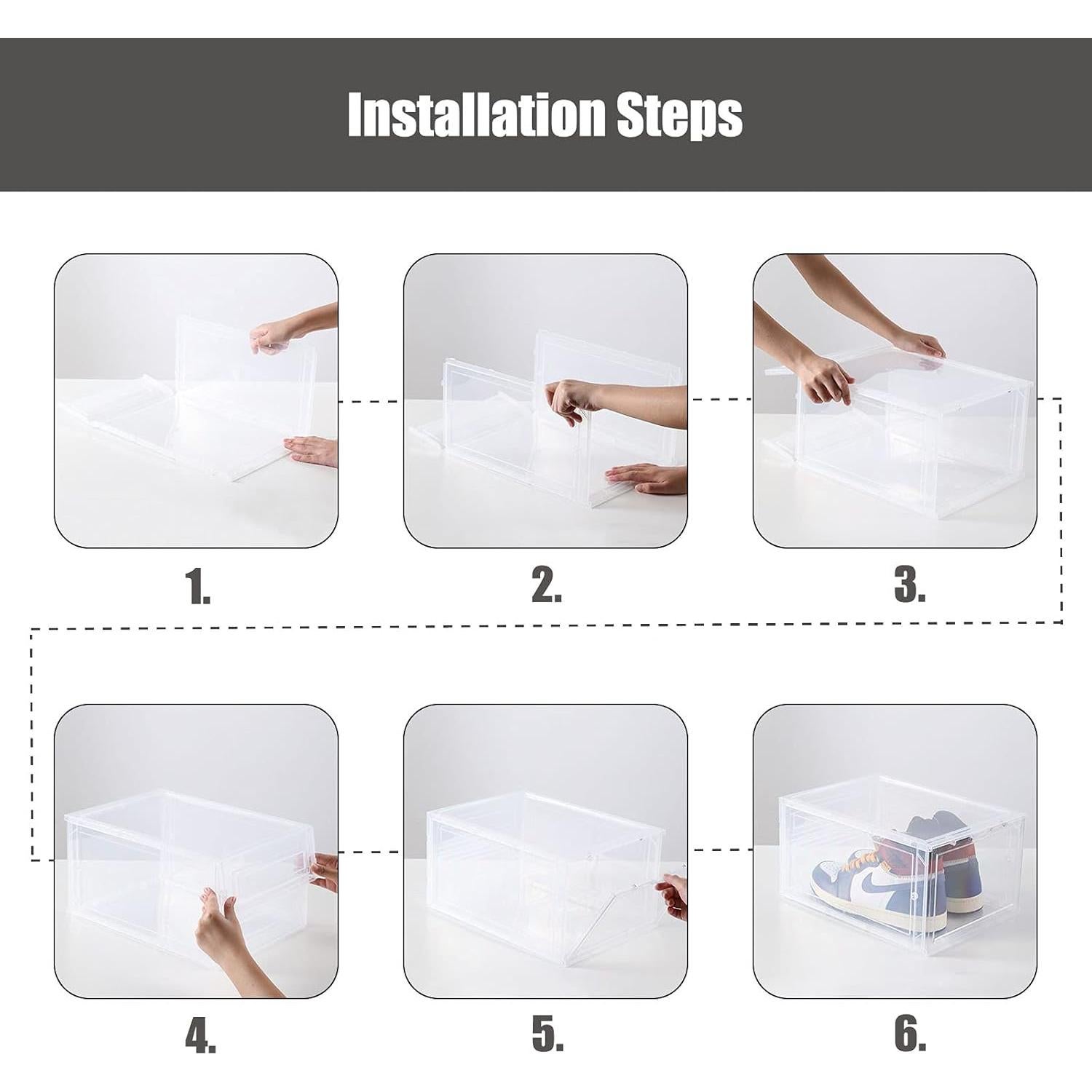 Clemate Caja de Almacenamiento de Zapatos X-Large 8 Piezas