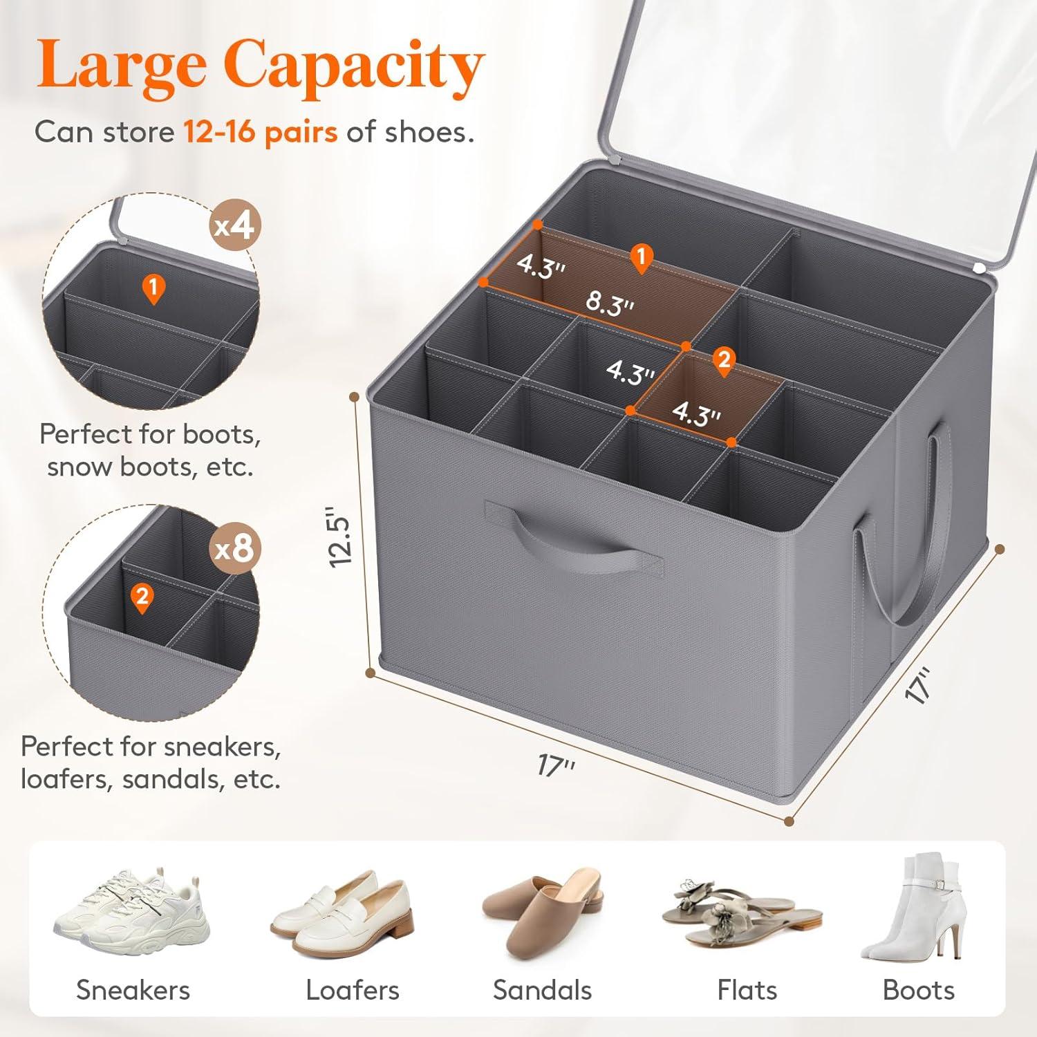 Organizador de Zapatos Lifewit 2 Piezas Gris 12-16 Pares