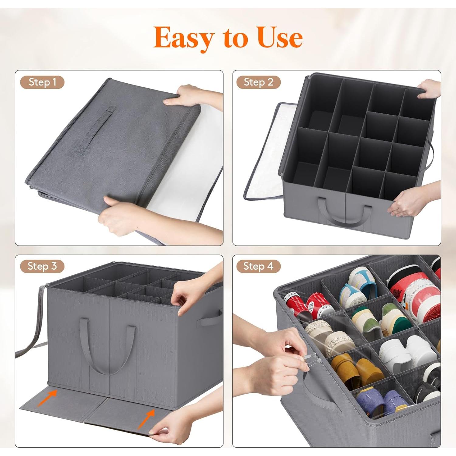 Organizador de Zapatos Lifewit 2 Piezas Gris 12-16 Pares