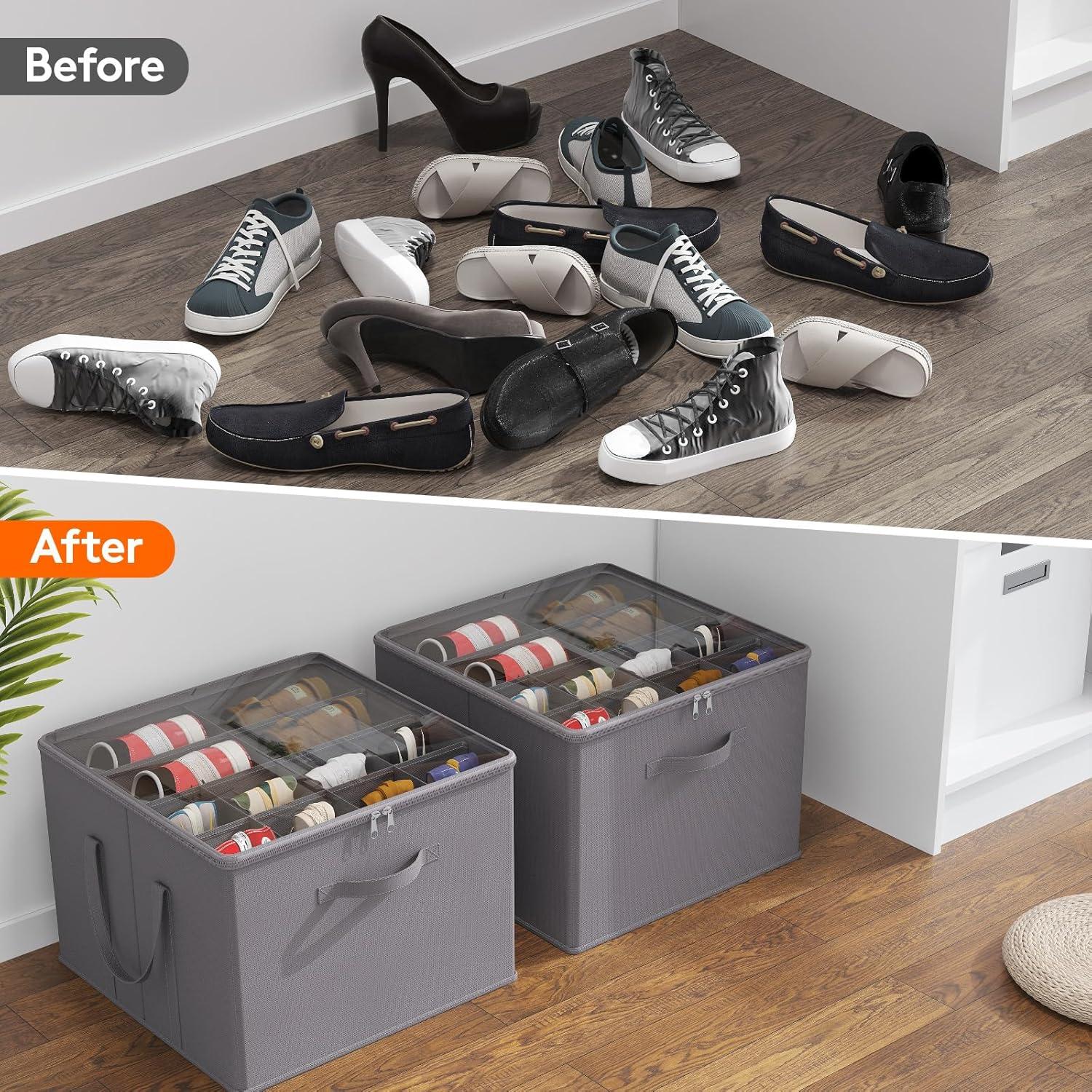 Organizador de Zapatos Lifewit 2 Piezas Gris 12-16 Pares