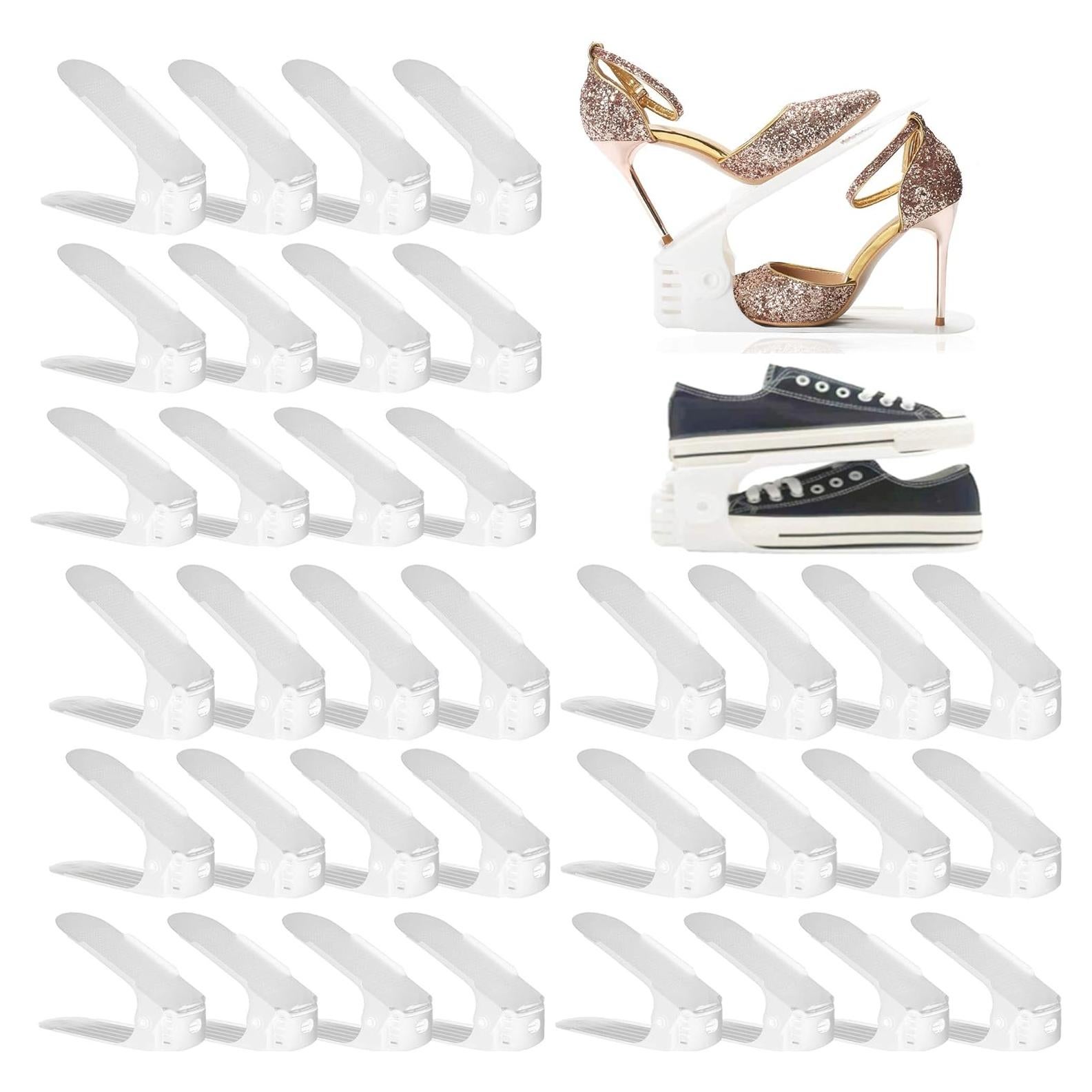 Organizador de Zapatos Apilable RISETEX 36 Pack Blanco