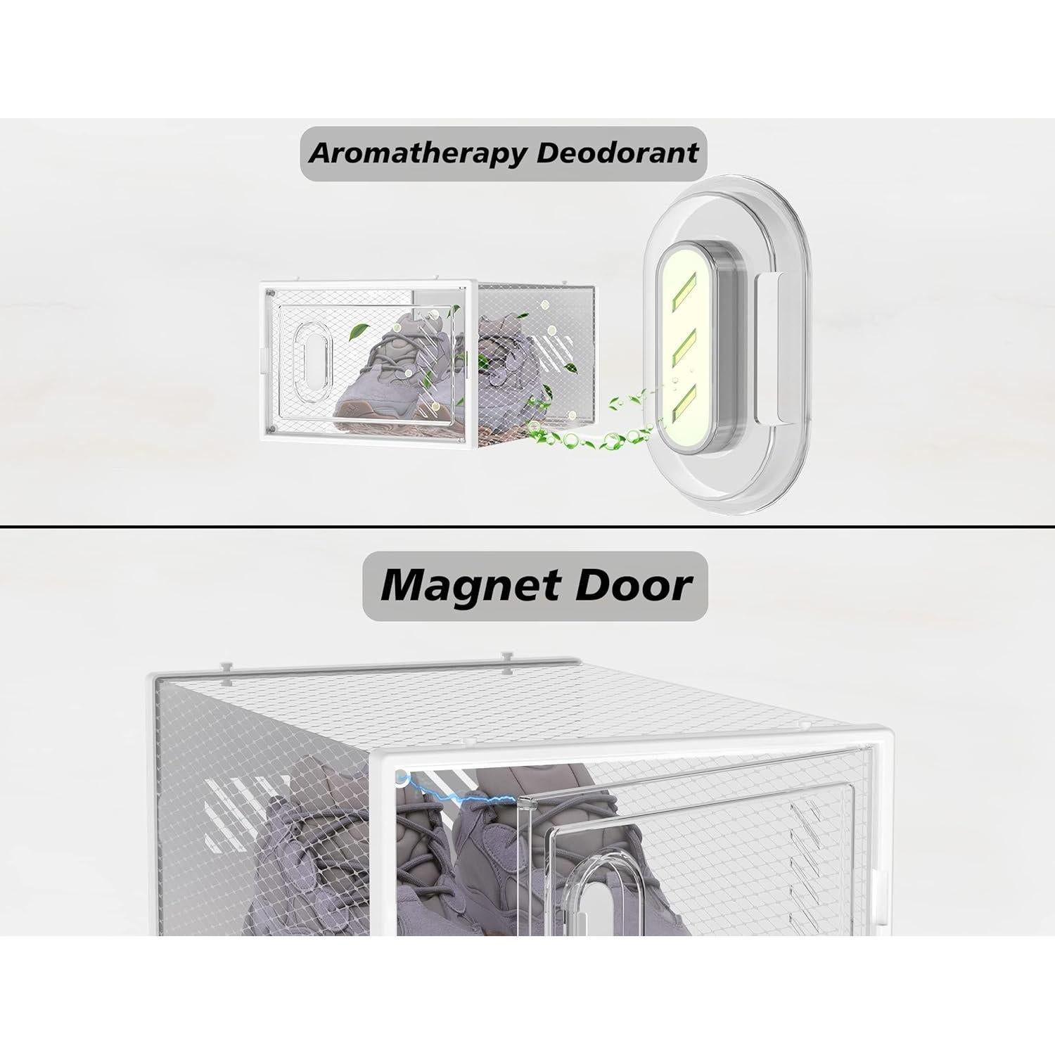 Organizador de Zapatos SIMPDIY 12 Cajas Apilables Transparentes