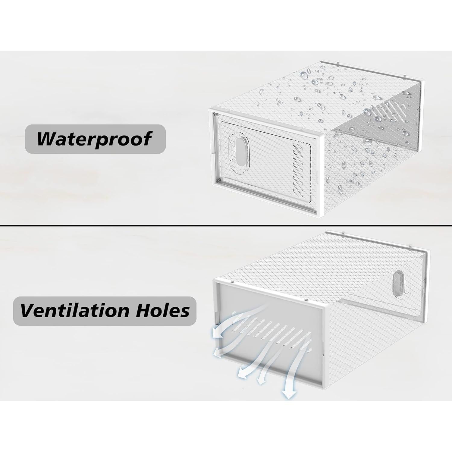 Organizador de Zapatos SIMPDIY 12 Cajas Apilables Transparentes