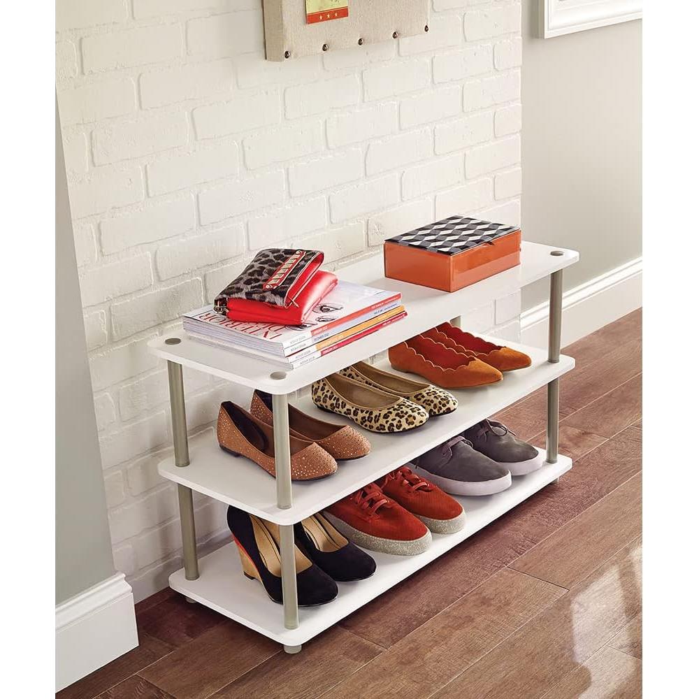 Estante organizador de 3 niveles ClosetMaid para zapatos blanco