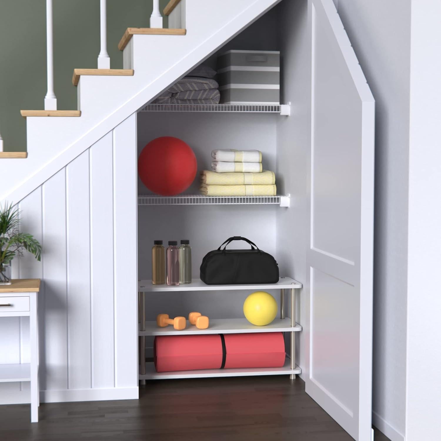 Estante organizador de 3 niveles ClosetMaid para zapatos blanco