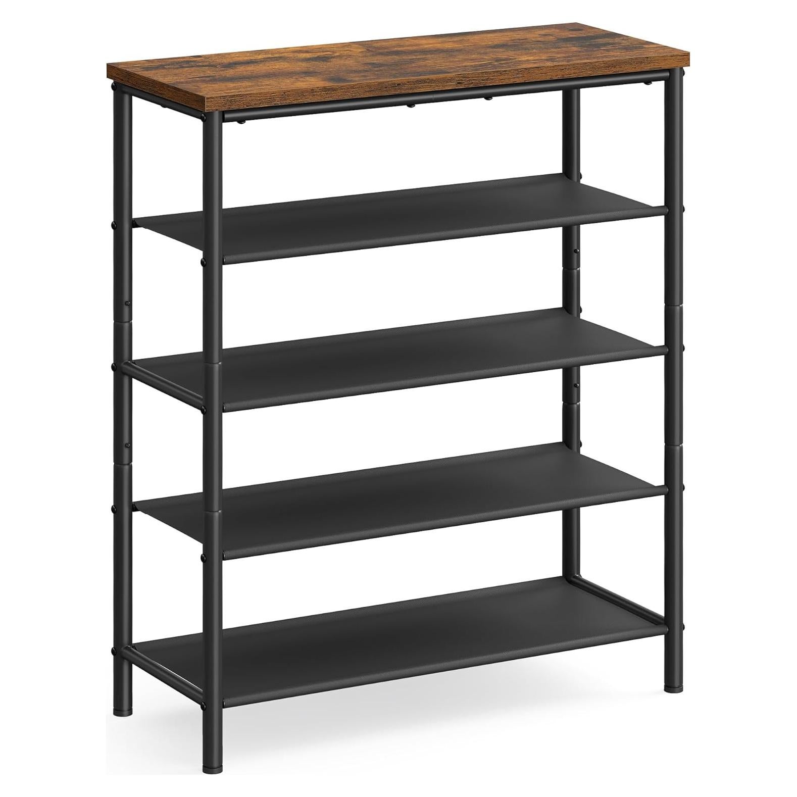 Zapatero VASAGLE Industrial 5 Niveles Marrón Rústico 75 cm