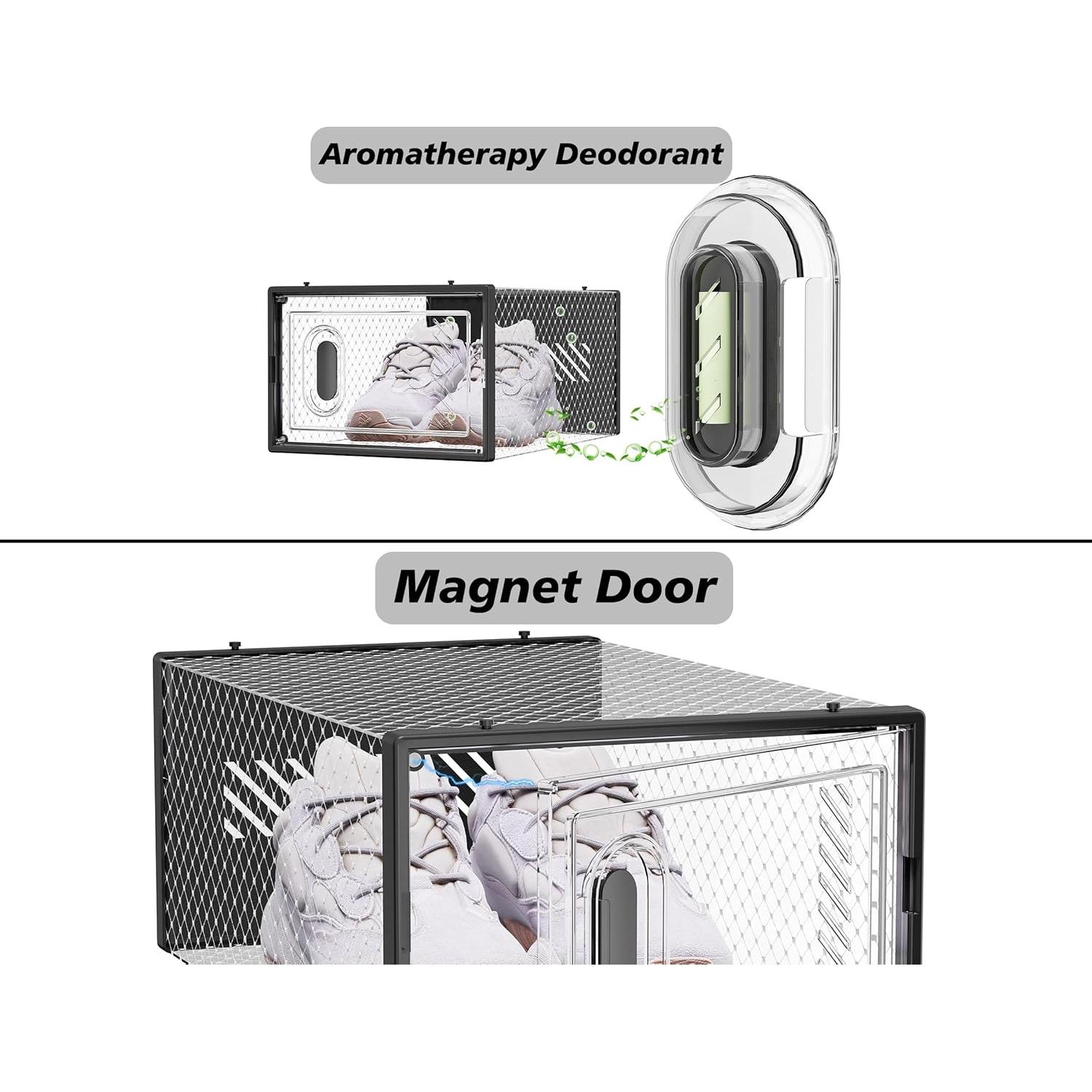 Organizador de Zapatos SIMPDIY 12 Cajas Apilables Negro