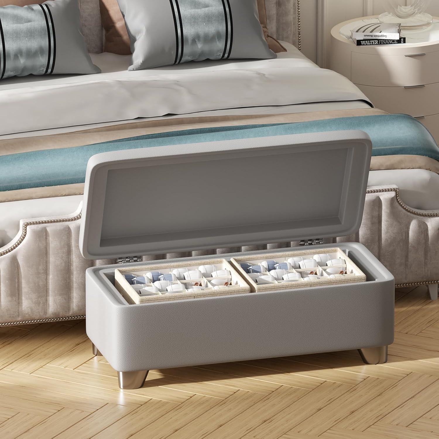 Organizador de Zapatos FHSQX 2 Pack Plegable Beige 24 Pares