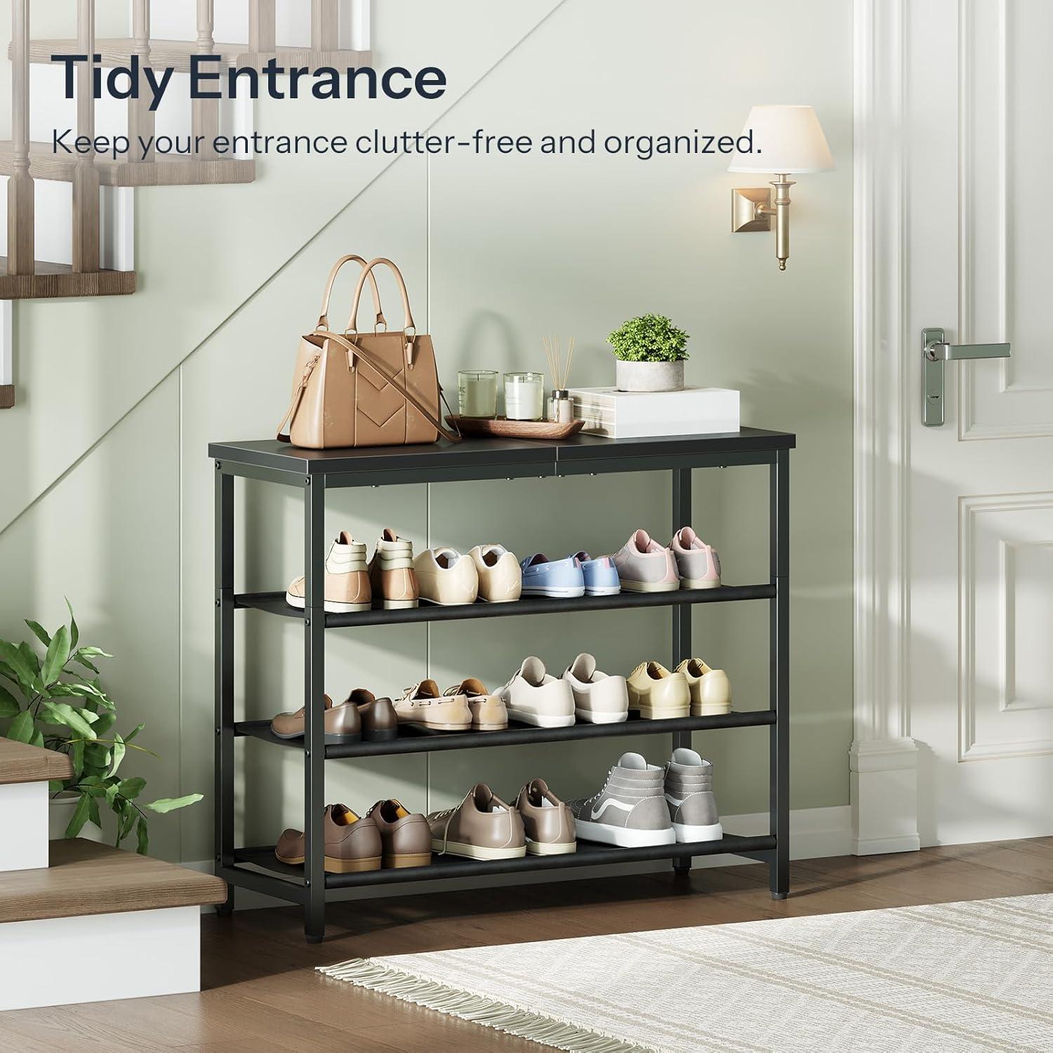 Estante para Zapatos HOOBRO 4 Niveles Negro Organizador